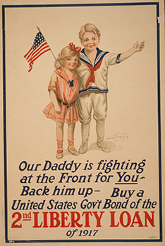 Patriotic poster from World War I (1917). (Library of Congress, LC-USZC4-10038)